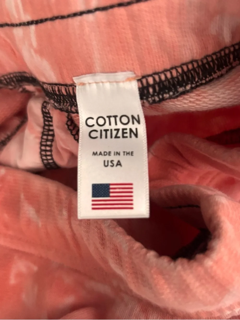 Cotton Citizen Women's Size Small Coral Tie-Dye Sweatpants - Picture 4 of 5